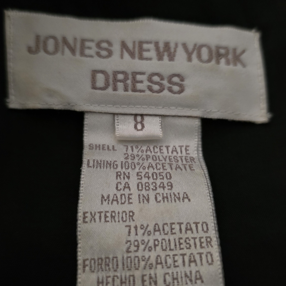 Jones New York Black Dress Size 8 - Picture 10 of 10
